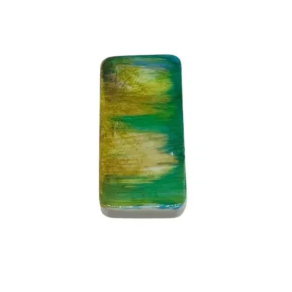 New in Box Painted Domino Pendant by NV Artist Pam Brekas - Picture 4 of 6